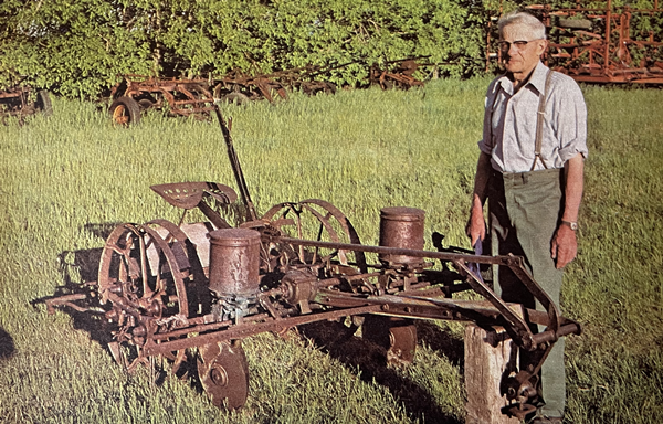 Peter Friesen with tractor
