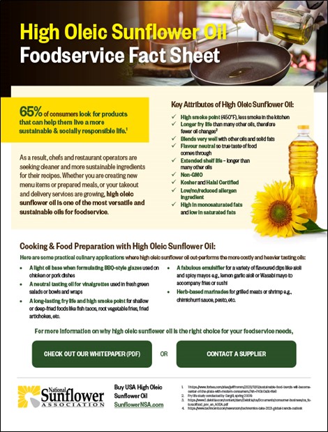 Foodservice high oleic fact sheet new thumbnail image with outline; replaced original image; August 2025